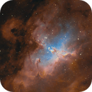 Through the keyhole await the pillars of creation  (M16) - Mouse over for a starless view, DoubleStarPhotography