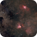 Omega and Eagle Nebula, Jim Waters
