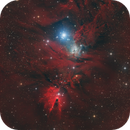 Christmas Tree Cluster and Cone Nebula - HaRGB, Phil Brewer