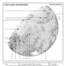 Lunar Map - Lunar Caters and Mountains (Waxing Gibbous), Steven Fanutti