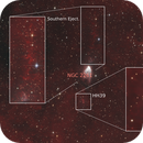 Ejections from R Mon: Herbig Haro 39 and the Southern Ejection (first in AstroBin), the Hubble Variable Nebula., Mau_Bard