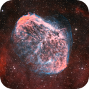 NGC6888 through smoky skies - L-Extreme with RGB stars, MrPhoton