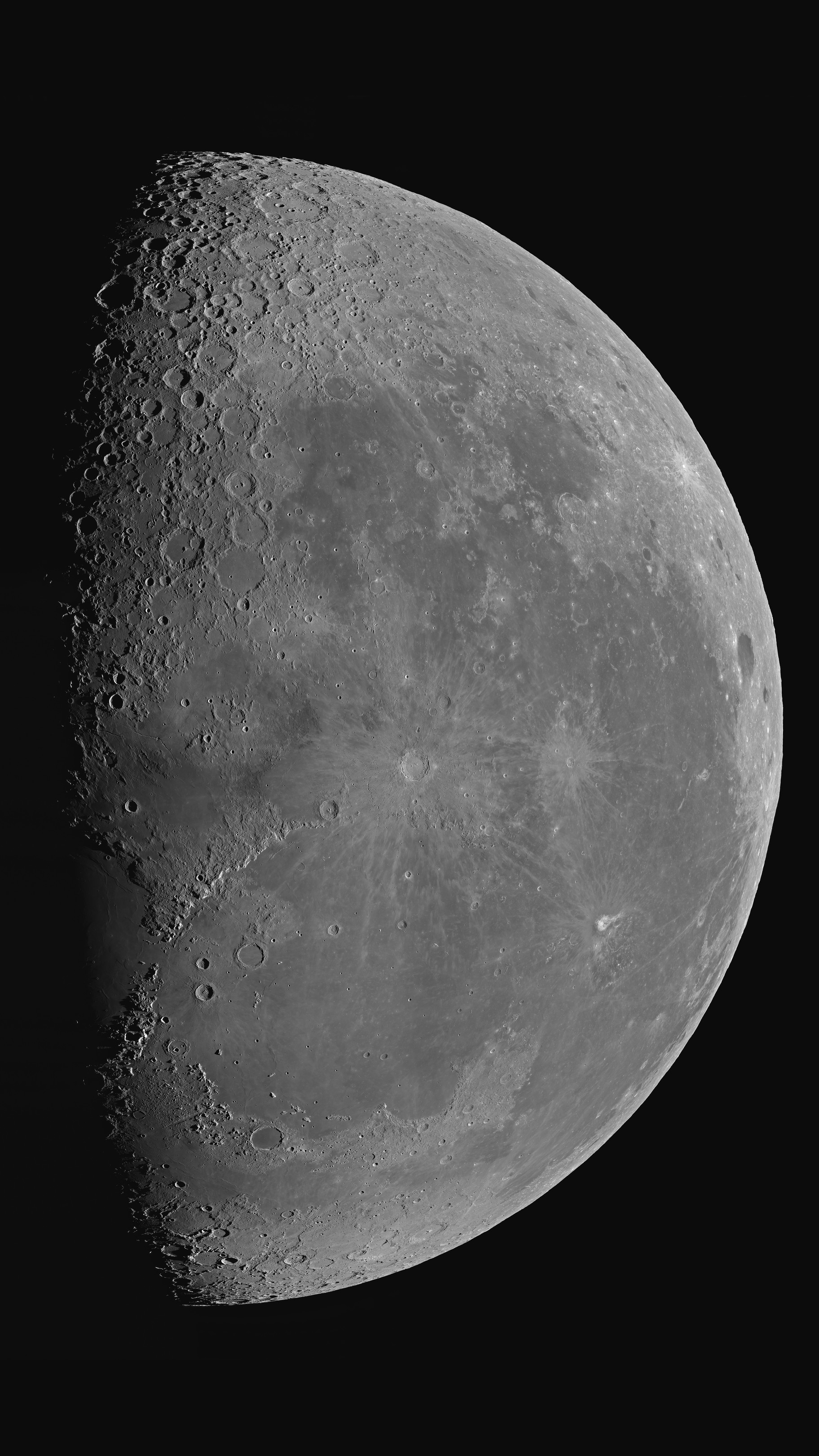 Full lunar quarter mosaic with C14 (160 megapixels)