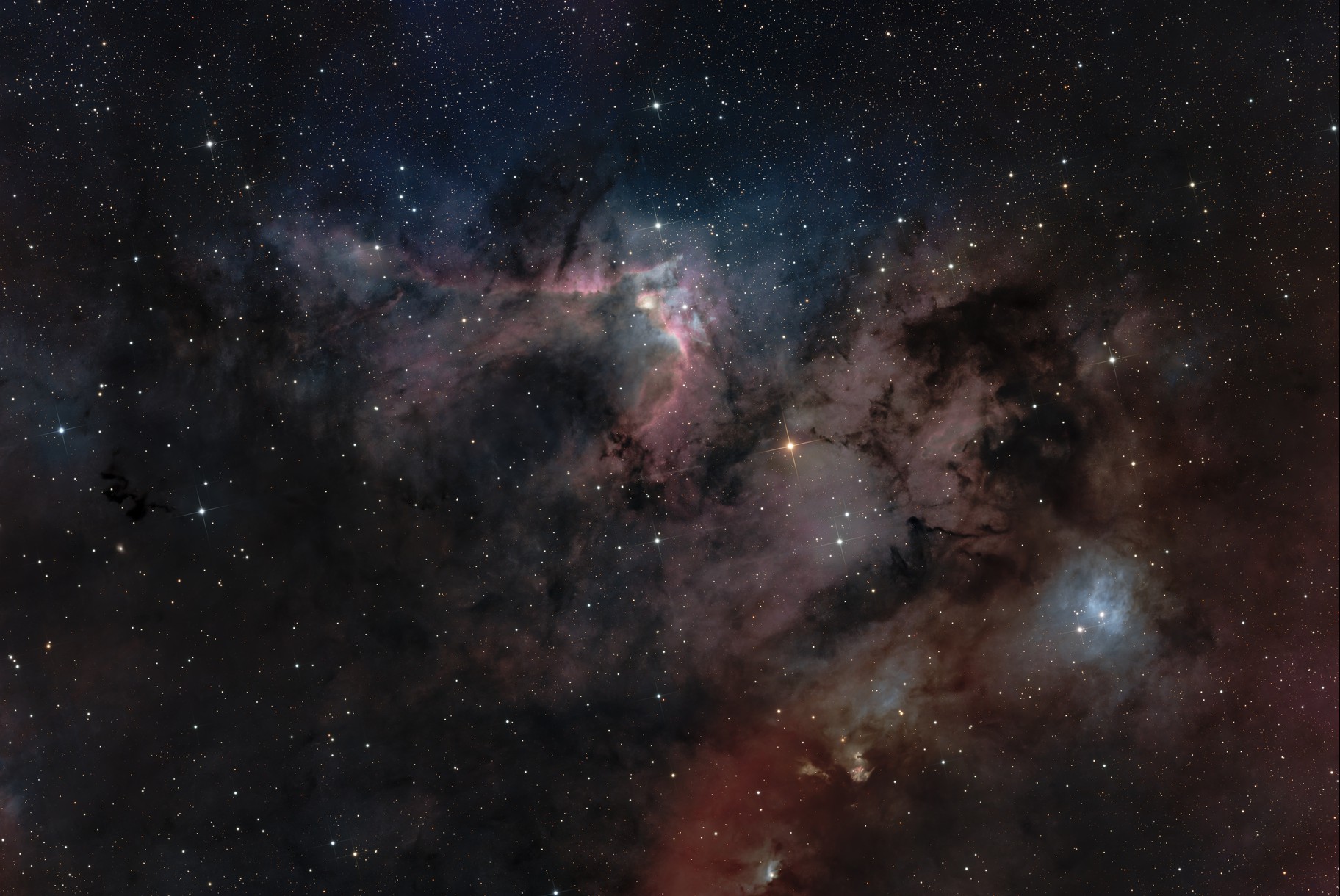 SH2-155 - The Cave Nebula in LRGB
