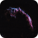 Easter Veil Nebula, aka Bat Nebula (NGC 6992) in OSC dual narrowband (7.6h integration), Gael Gibert