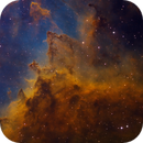 Gas Clouds of IC 1805 {SHO}, Axel