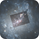 Star Forming Areas in the Core of NGC4214 Dwarf Galaxy - Hubble Overlay, Mau_Bard