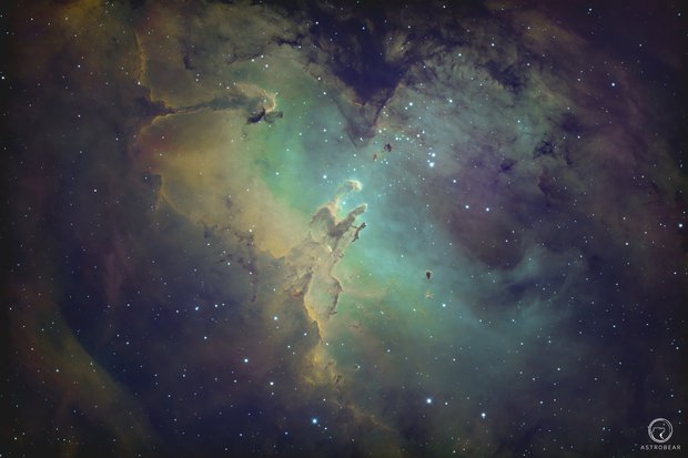 M16 — The Eagle Nebula & Pillars of Creation in SHO