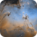 The Eagle Nebula in Hubble Palette, DiscoDuck