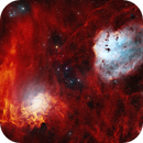 The Flaming Star, Tadpoles, and Spider Nebulae (NB with mouseover in RGB), Jamie Smith