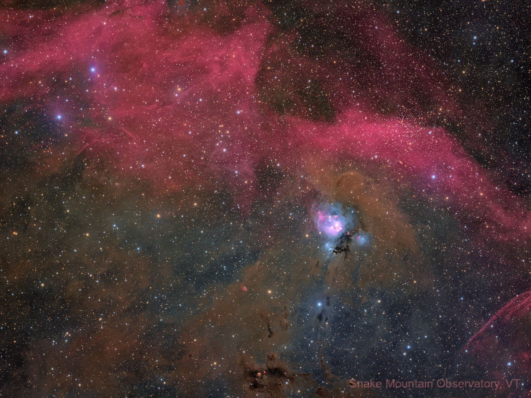 NGC 7129, NGC 7133 & vdB 146 — The Rosebud Region: 43h LRGB + Hα from Vermont