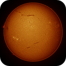 Sun full disk in h-alpha taken 21062025, nonsens2