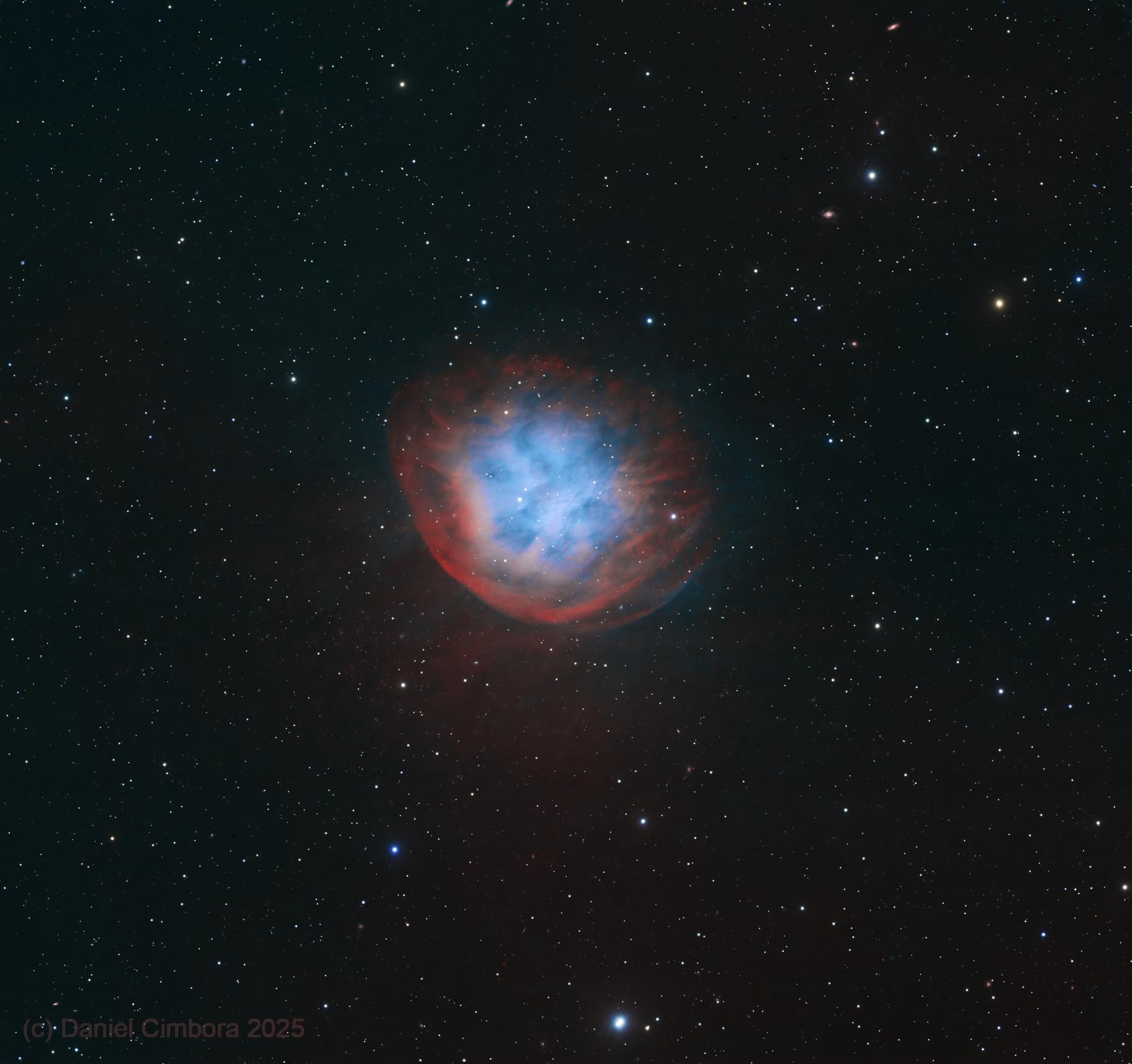 Sh2-290 (Abell 31), planetary nebula in Cancer, in HOO