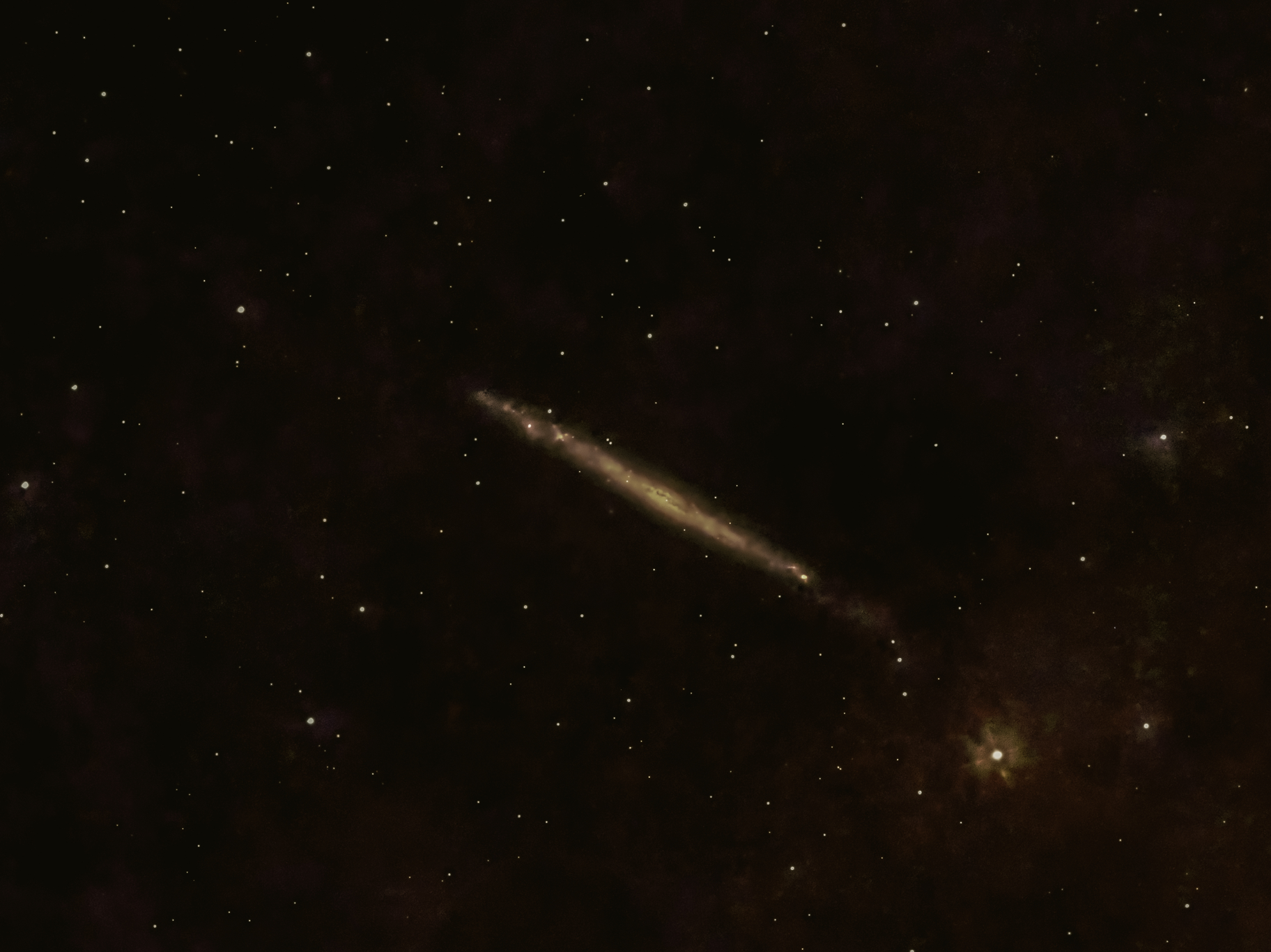 NGC4244 Silver Needle Galaxy - 254/900PDS Lucky Imaging 2H00