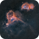 The Heart and The Soul of The Night Sky - IC1805  and IC1848 wide field - Samyang 135 mm, Patrice B