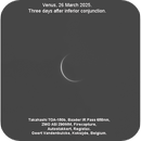 Venus, 3 days after inferior conjunction, ZWO ASI290MM, 20250326, Geert Vandenbulcke