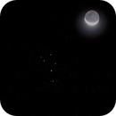 The Crescent Moon with M45, the Pleiades, Catherine Ryan Hyde