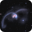 Antennae galaxies - A bit dustier than usual (some very faint dust made visible using GHS), Habib Sekha