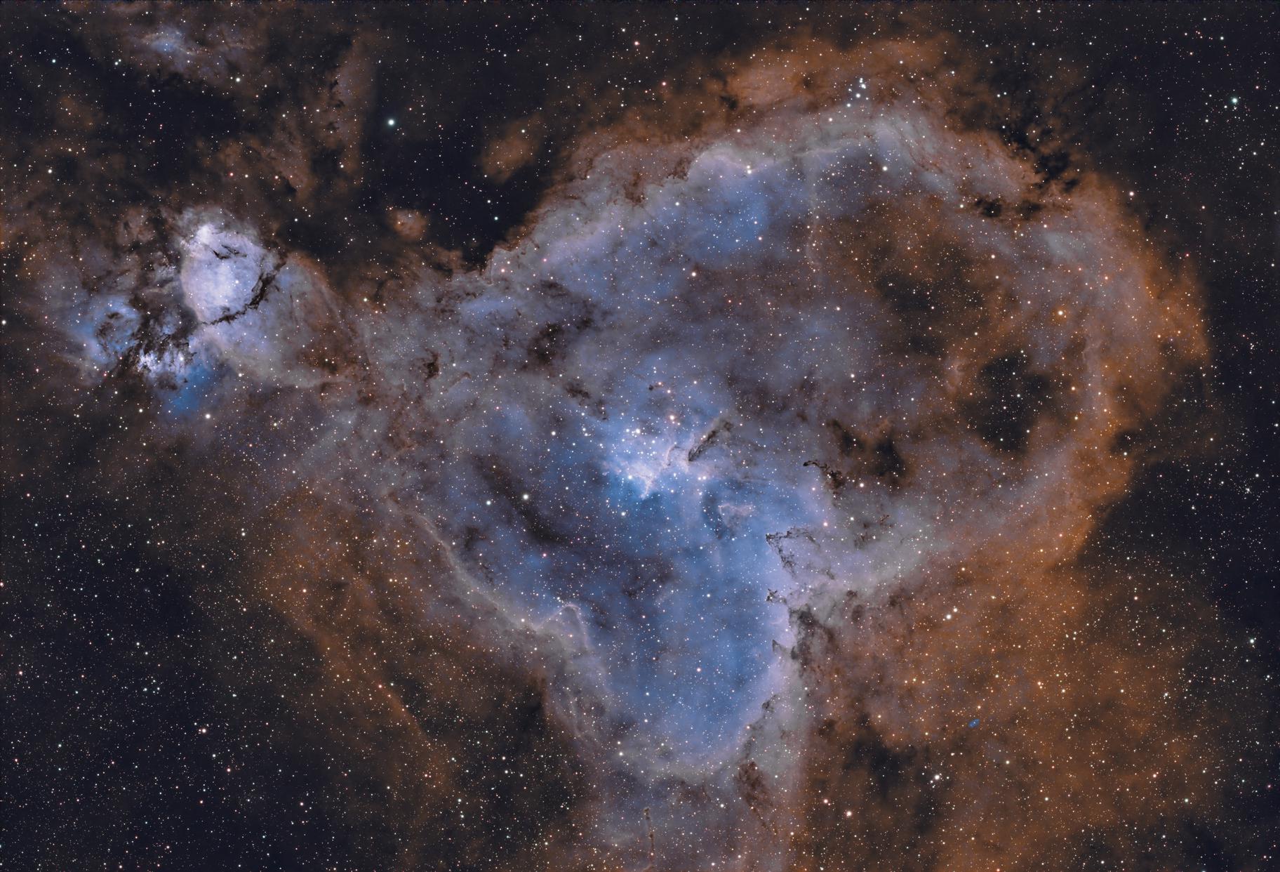 IC 1805: Heart Nebula (OSC, HOO)