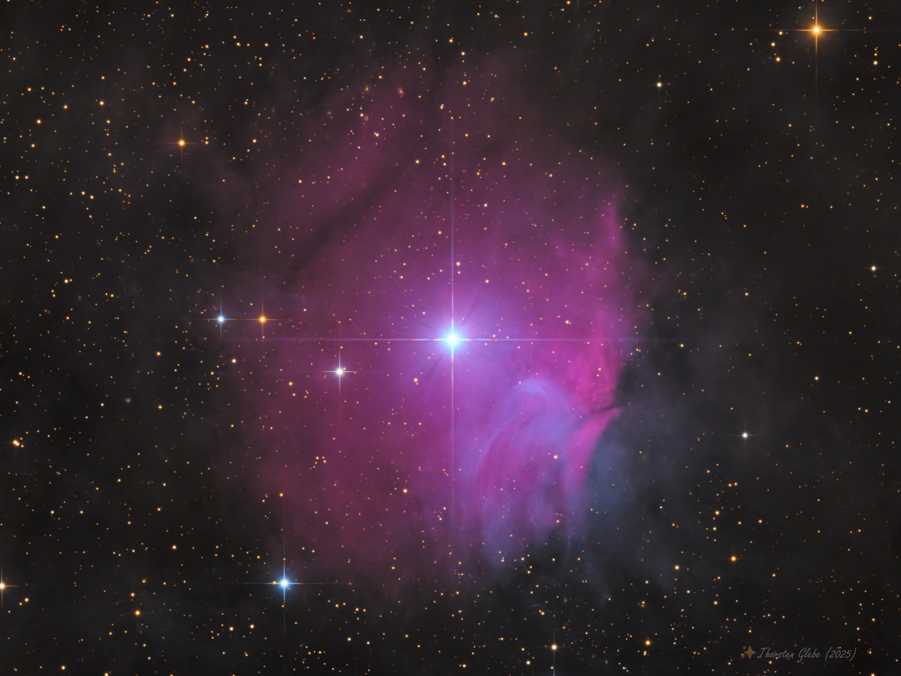 SH2-263 with vdB38 in Constellation Orion