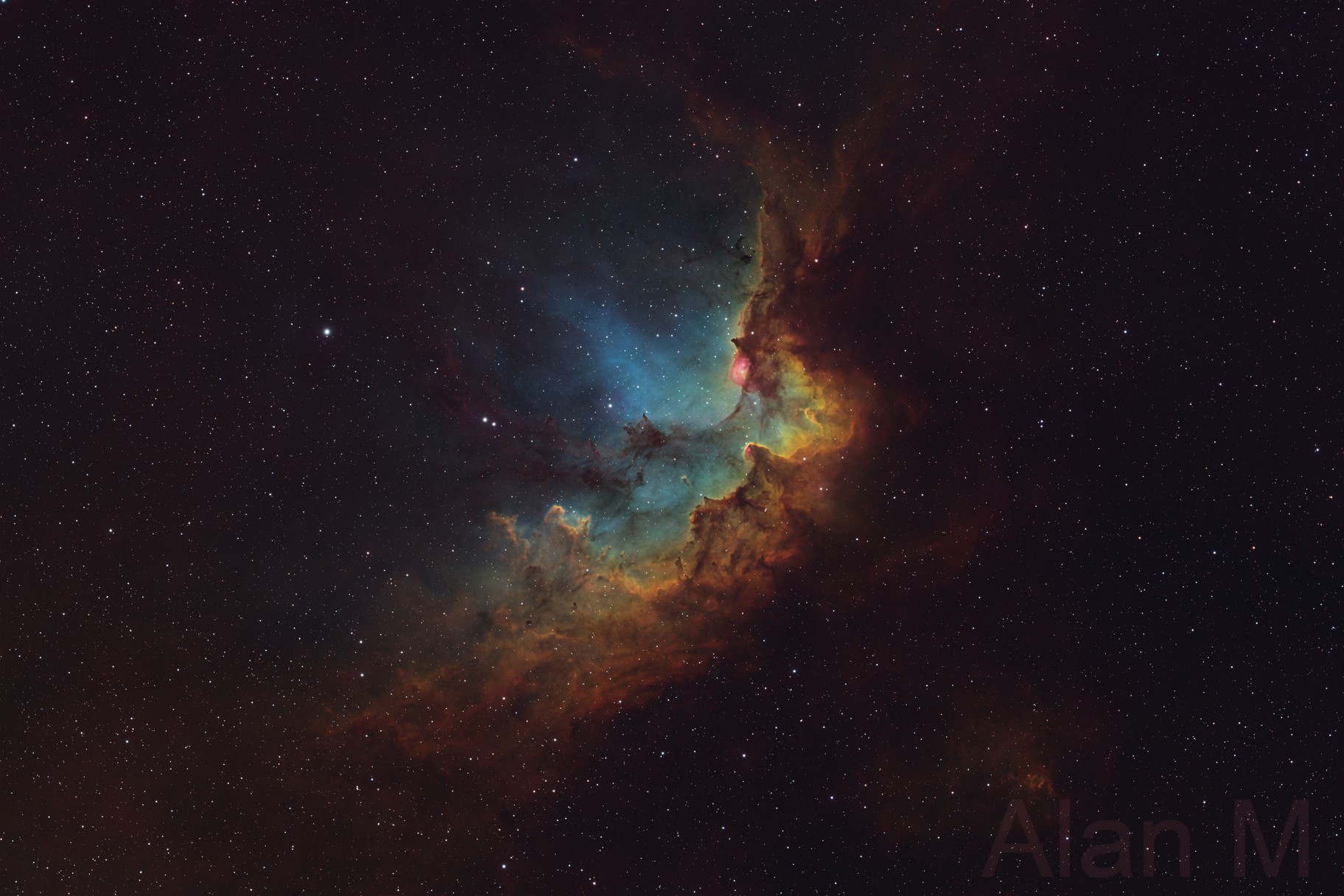 NGC 7380 Wizard Nebula SHO